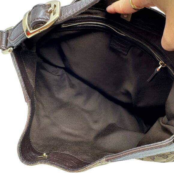 Gucci Jackie Horsebit Hobo Bag GG Canvas Monogram Brown Leather Vintage - Picture 13 of 15